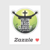 Volg Jezus op de voet Bumpersticker Sticker (Vel)