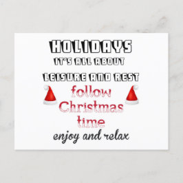 Volg kersttijd feestdagenkaart