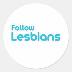 VOLG LESBIENNES RONDE STICKER