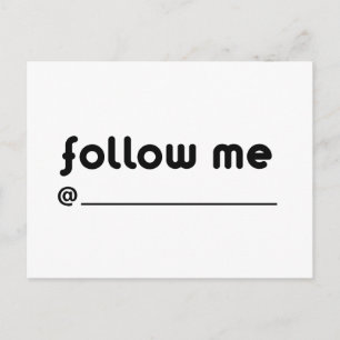 volg me @ briefkaart