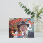 Volg me Cafe Briefkaart (Staand voorkant)