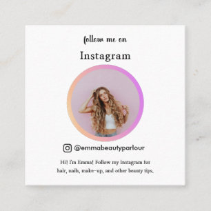 volg me Instagram business/personal trendy Contactkaartje