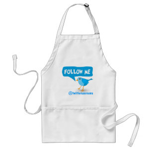 Volg me Little Blue Bird Twitter Apron Standaard Schort