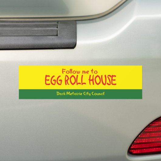 Volg me naar Egg Roll House Sticker (Op auto)