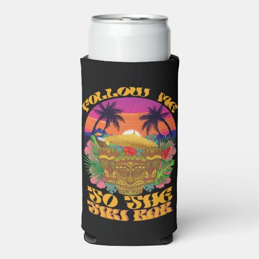 Volg me naar het Tiki Bar Hawaiian Luau feest (Seltzer Voorkant)