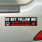 Volg me niet! bumpersticker (Op auto)