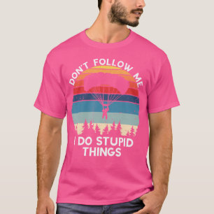 Volg me niet Skydive Retro Paragliding T-shirt