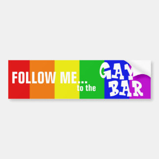 VOLG ME OP DE GAY BAR BUMPERSTICKER