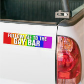 VOLG ME OP DE GAY BAR BUMPERSTICKER (Op Truck)