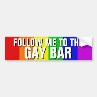 VOLG ME OP DE GAY BAR BUMPERSTICKER