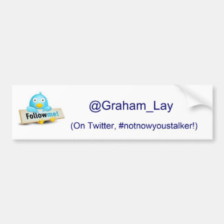 Volg me op Twitter Bumpersticker