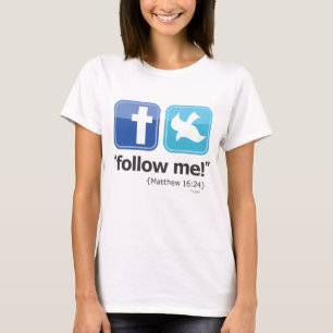 "volg me!" Sociaal T-shirt voor vrouwen (licht)