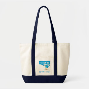 Volg me Twitter Blue Bird Impulse Canvas tassen