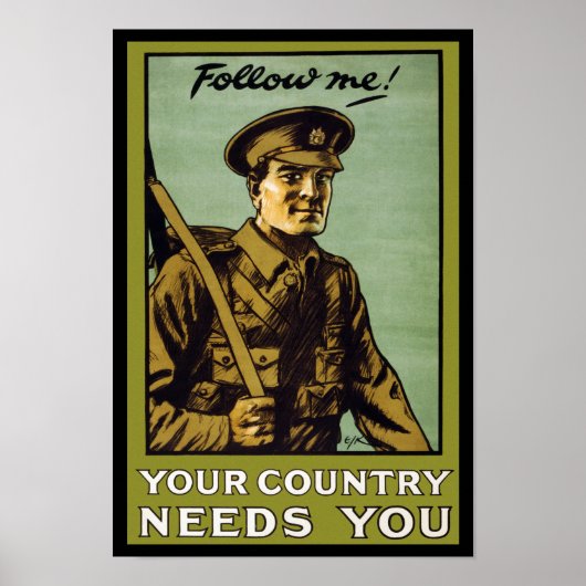 Volg me! ~ Uw land heeft u nodig Poster (Voorkant)
