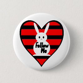 Volg me White Rabbit Ronde Button 5,7 Cm