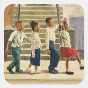 Volg mij 1995 vierkante sticker