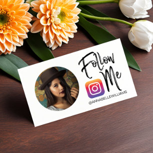 Volg mij Instagram Foto Social Media Business C Visitekaartje