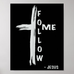 Volg Mij Jezus Religieus Christelijk Poster
