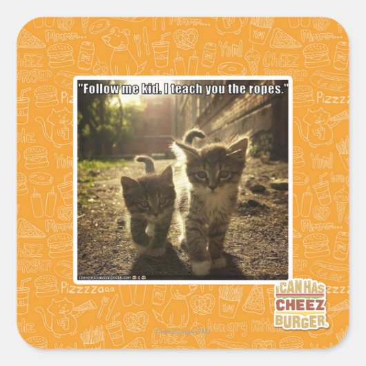 Volg mij Kind Vierkante Sticker (Voorkant)