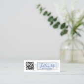 Volg mij Lichtblauwe Waterverf & Gouden Influencer Mini Visitekaartje (Staand voorkant)