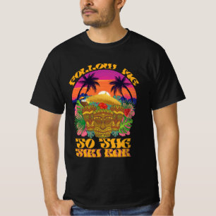 Volg mij naar de Tiki Bar Hawaïaanse Luau-feestje T-shirt