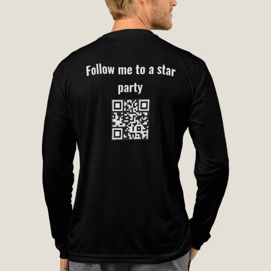 Volg mij op een Star Party Tri-Blend Shirt (Achterkant volledig)