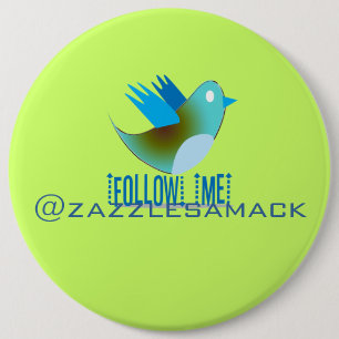 Volg mij op je Twitter-adres Ronde Button 6,0 Cm