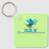 Volg mij op je Twitter-adres Sleutelhanger (Voorkant)