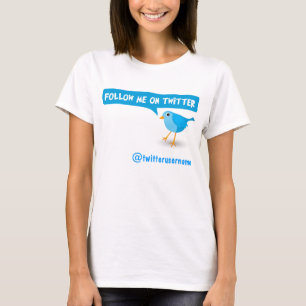 Volg mij op Twitter Blue Bird Dames Top T-shirt