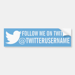Volg mij op Twitter ( gebruikersnaam) Bumpersticker