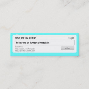 Volg mij Sociale Media Mini Visitekaartje