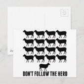 Volg niet de herder van de schapen - wees jezelf briefkaart (Voorkant / Achterkant)
