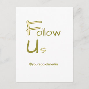 volg ons facebook gebruikersnaam social media QR t Briefkaart