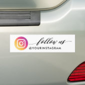 Volg ons moderne sociale instagram bumpersticker (Op auto)