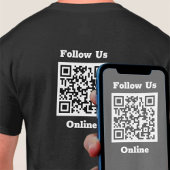 Volg ons Online Bericht met QR Code T-Shirt