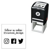 Volg ons op de rubber stempel van sociale media (In situ)