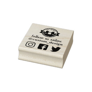 Volg ons op de rubber stempel van sociale media