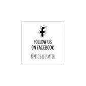 Volg ons op Facebook, sociale media Rubberstempel (Afrduk)