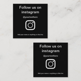 Volg ons op Instagram Social Media Networking Vierkante Visitekaartje