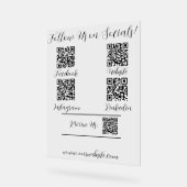 Volg ons op Social Media Acryl Sign Acryl Bord (Hoek)