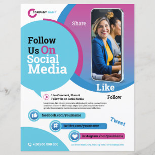 Volg ons op social media brochure