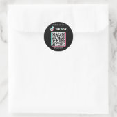 Volg ons op TikTok Social Media QR Code Ronde Sticker (Tas)