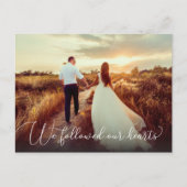 Volg onze foto van het hart aankondigingskaart (Voorkant)