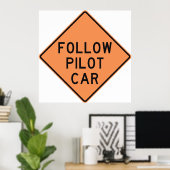 Volg piloot-autobordje poster (Thuiskantoor)