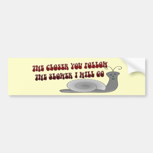 VOLG TE SLOT BUMPERSTICKER (Voorkant)