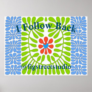 Volg terug Blauwe Vogel, Poster