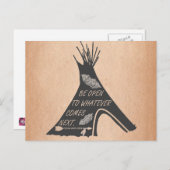 Volg Uw Briefkaart van het Tipi van de Pijl (Voorkant / Achterkant)