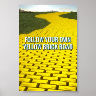 VOLG UW EIGEN GELLOW BRICK ROAD POSTER