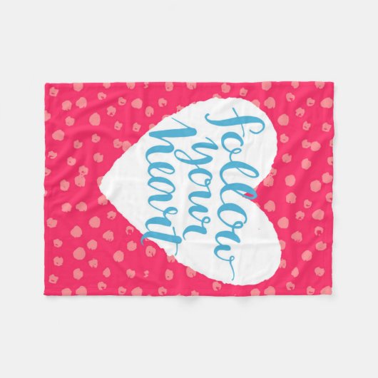 Volg uw hart 3 fleece deken (Voorkant (Horizontaal))