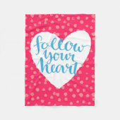 Volg uw hart 3 fleece deken (Voorkant)